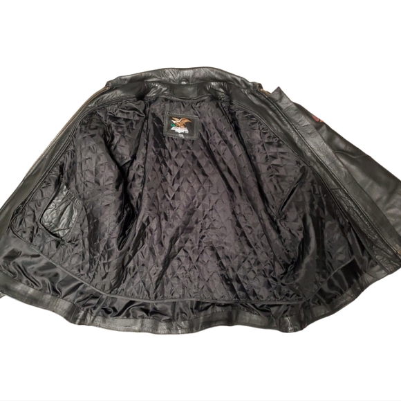 Jamin Leather Jacket w/inlays and Removable Liner Men's XXL Motorcycle Coat - Picture 6 of 10